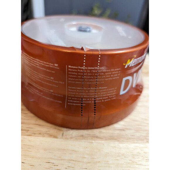 30 pack Memorex DVD - R 8x 4.7 GB 120 min video recordable orange label sealed - Picture 3 of 4